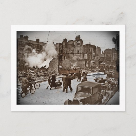 Na de bombardementen in Londen Briefkaart (Voorkant)