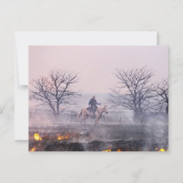 Na de brand in Prairie, Flint Hills, Kansas Briefkaart