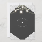 NA DE BRUILOFT BBQ IK DOE Mason Jar Lights & Lace Kaart (Achterkant)