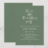 Na de bruiloft, Black, Elopement Party Kaart (Voorkant / Achterkant)