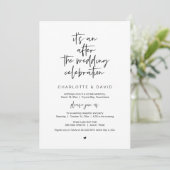 Na de bruiloft, Black, Elopement Party Kaart (Staand voorkant)