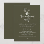 Na de bruiloft, Black, Elopement Party Kaart (Voorkant / Achterkant)