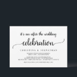 Na de bruiloft Brunch, Modern Rustic Elopement  Kaart<br><div class="desc">Prachtig na de bruiloft,  Uitnodiging,  Aankondiging van weddenschappen/Uitnodigingskaart,  in bijtalig,  eenvoudig,  minimalistisch ontwerp. Dit is perfect voor je trouwreceptie en feest na de bruiloft. Voeg je gegevens toe in het overeenkomende lettertype/lettertype.
#TeeshaDerrick</div>