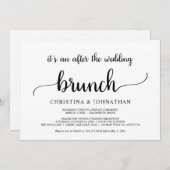 Na de bruiloft Brunch, Modern Rustic Elopement Kaart (Voorkant / Achterkant)