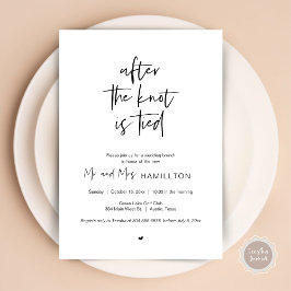 Na de bruiloft Brunch, nadat de knoop vastgebonden Kaart