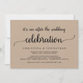 Na de bruiloft Brunch, Rustic Kraft Elopement Kaart (Voorkant)