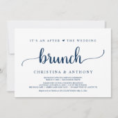 Na de bruiloft brunch, rustieke Elopement Invitat Kaart (Voorkant)