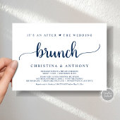 Na de bruiloft brunch, rustieke Elopement Invitat Kaart