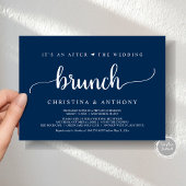 Na de bruiloft brunch, rustieke Elopement Invitat Kaart