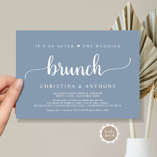 Na de bruiloft brunch, rustieke Elopement Invitat Kaart