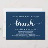Na de bruiloft brunch, rustieke Elopement Invitat Kaart (Voorkant)