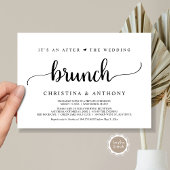 Na de bruiloft brunch, rustieke Elopement Kaart
