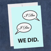 Na de bruiloft doe ik het wel. kaart