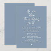 Na de bruiloft Elopement Diner en Feest Kaart (Voorkant / Achterkant)