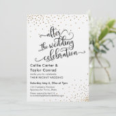 Na de bruiloft Faux Gold Confetti Kaart (Staand voorkant)