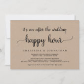Na de bruiloft Happy Hour, Kraft Post bruiloft Kaart (Voorkant)