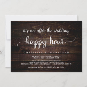 Na de bruiloft Happy Hour, Rustic Elopement Kaart