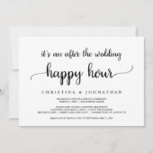 Na de bruiloft Happy Hour, Rustic Elopement Kaart (Voorkant)