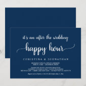 Na de bruiloft Happy Hour, Rustieke Elopement Uitn Kaart (Voorkant / Achterkant)