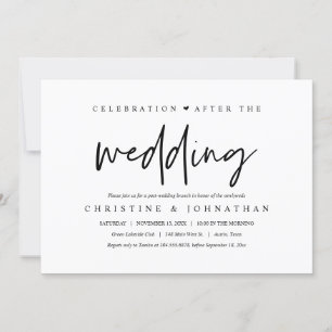 Na de bruiloft is Brunch uitgenodigd Kaart