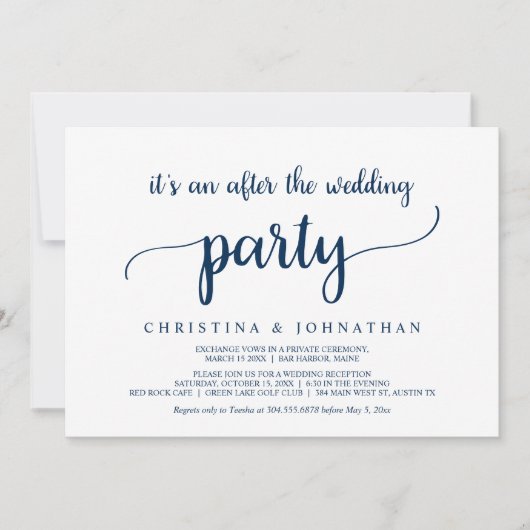 Na de bruiloft, Modern Rustic Elopement I Kaart (Voorkant)