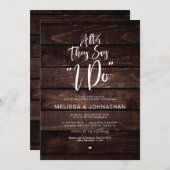 Na de bruiloft, nadat ze zeggen dat ik dat doe, Ru Kaart (Voorkant / Achterkant)