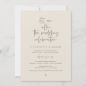 Na de bruiloft, Navy Blue, Wegloopfeestje Kaart (Voorkant)