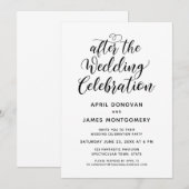 Na de bruiloft typografie bruiloft uitnodiging (Voorkant / Achterkant)