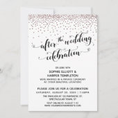 Na de bruiloft Viering Roos Gouden Confetti Kaart (Voorkant)