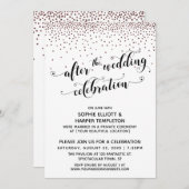 Na de bruiloft Viering Roos Gouden Confetti Kaart (Voorkant / Achterkant)