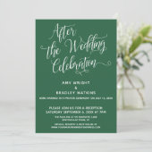 Na de Bruiloftsfeest Simple Leaf Green Kaart (Staand voorkant)