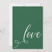 Na de Bruiloftsfeest Simple Leaf Green Kaart (Achterkant)