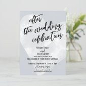 Na de Bruiloftsfeest Witte Hart op Grijs Kaart (Staand voorkant)