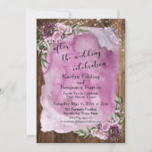 Na de Bruiloftsfeestelijke Rustieke Waterverf Kaart (Voorkant)