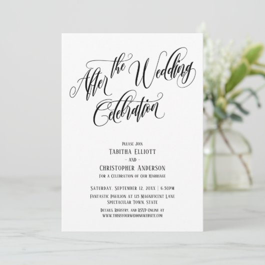 Na de bruiloftsviering Uitgebreid script Kaart (Staand voorkant)