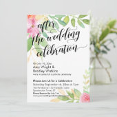 Na de bruiloftsviering Waterverf Flowers Kaart (Staand voorkant)