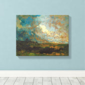 Na de douche - Edward Mitchell Bannister Canvas Afdruk (Insitu (Houten vloer))