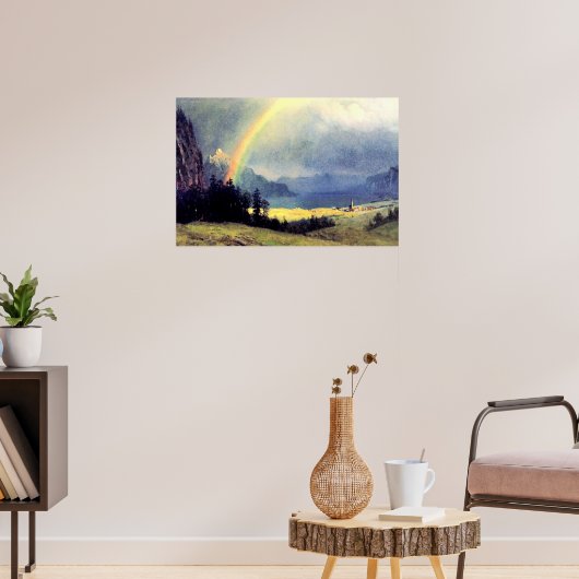 Na de douche, schilderij van Albert Bierstadt Poster (Woonkamer 3)