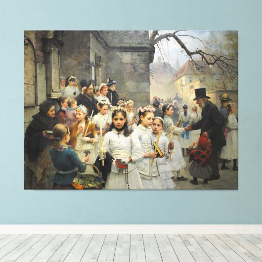 Na de eerste mededeling van Carl Frithjof Smith 18 Canvas Afdruk (Insitu (Houten vloer))