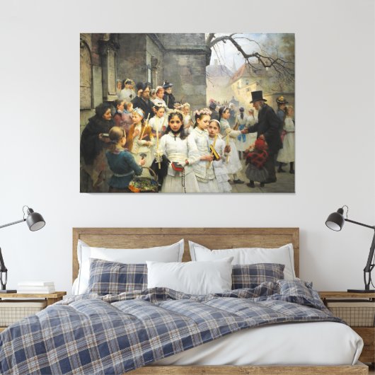 Na de eerste mededeling van Carl Frithjof Smith 18 Canvas Afdruk (Insitu (Slaapkamer))