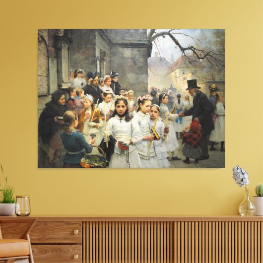 Na de eerste mededeling van Carl Frithjof Smith 18 Canvas Afdruk (Insitu (Woonkamer))