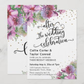 Na de Huwelijksfeest Wilde Bloemen Confetti Kaart (Voorkant / Achterkant)