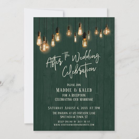 Na de huwelijksviering Groen Hout & Lichten Kaart (Voorkant)