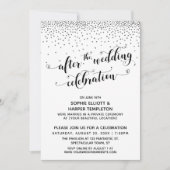 Na de huwelijksviering Silver Confetti Kaart (Voorkant)