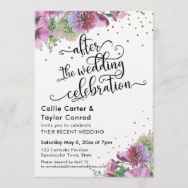 Na de Huwelijksviering Wilde Bloemen Confetti Kaart