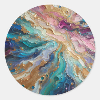 Na de impact Abstracte kunst Stickers