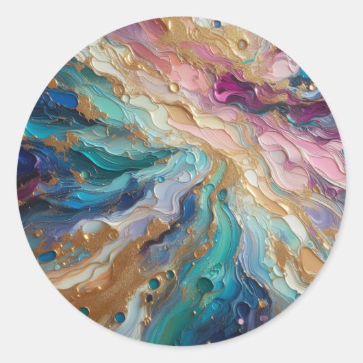 Na de impact Abstracte kunst Stickers (Voorkant)