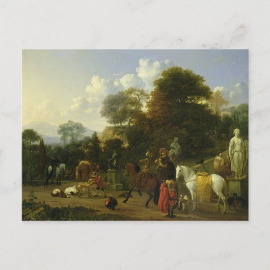 Na de Jacht, c.1644 Briefkaart (Voorkant)