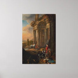 Na de jacht, Jan Baptist Weenix, ca. 1656 Canvas Afdruk