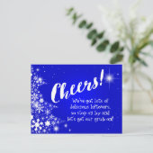 Na de kerstvakantie Potluck Party uitnodiging Briefkaart (Staand voorkant)